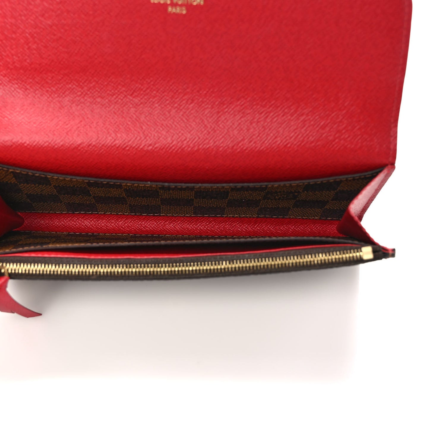 Damier Ebene Emilie Wallet Red