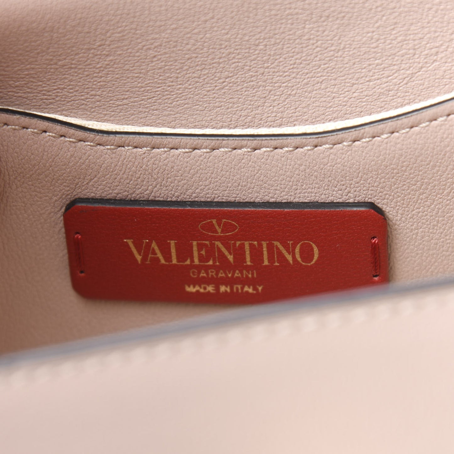 Calfskin Mini Rockstud Crossbody Bag Poudre