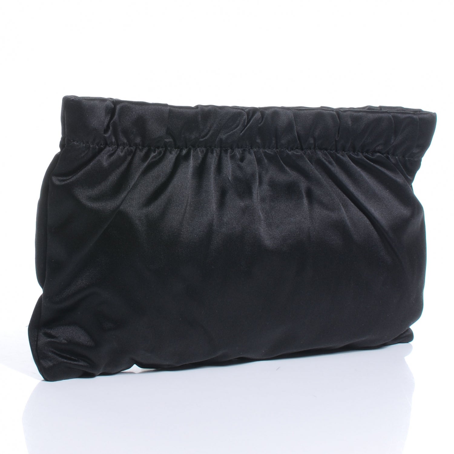 Prada Satin Evening Bag Black 4 of 9