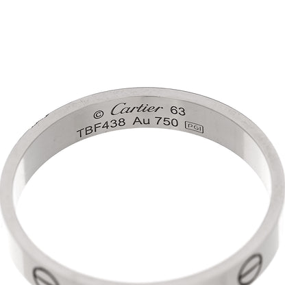 Cartier 18K White Gold 3.5mm LOVE Wedding Band Ring 63 10.25 4 of 7