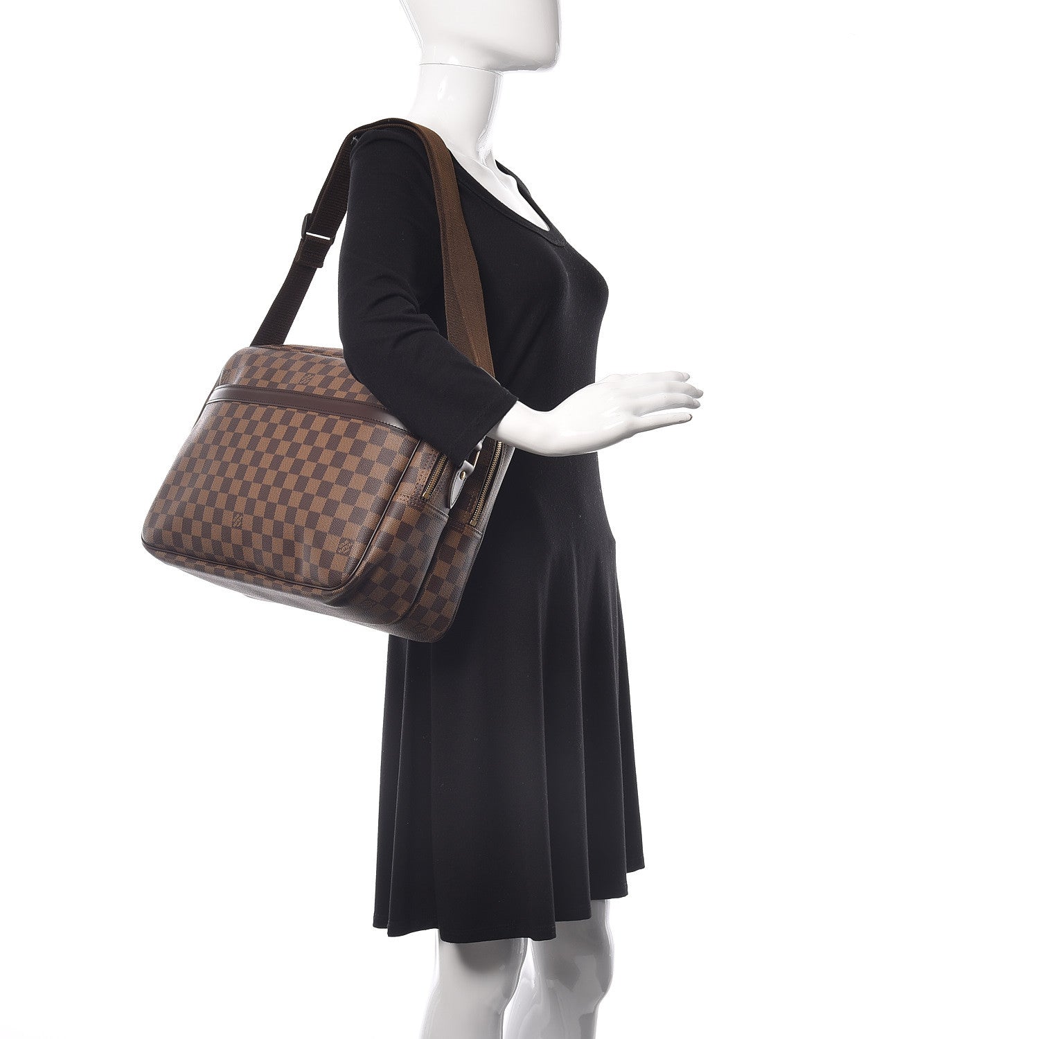 Louis Vuitton Damier Ebene Reporter GM 2 of 9