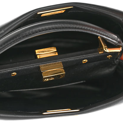 Fendi Nappa Mini Peekaboo Iconic Satchel Black 5 of 10