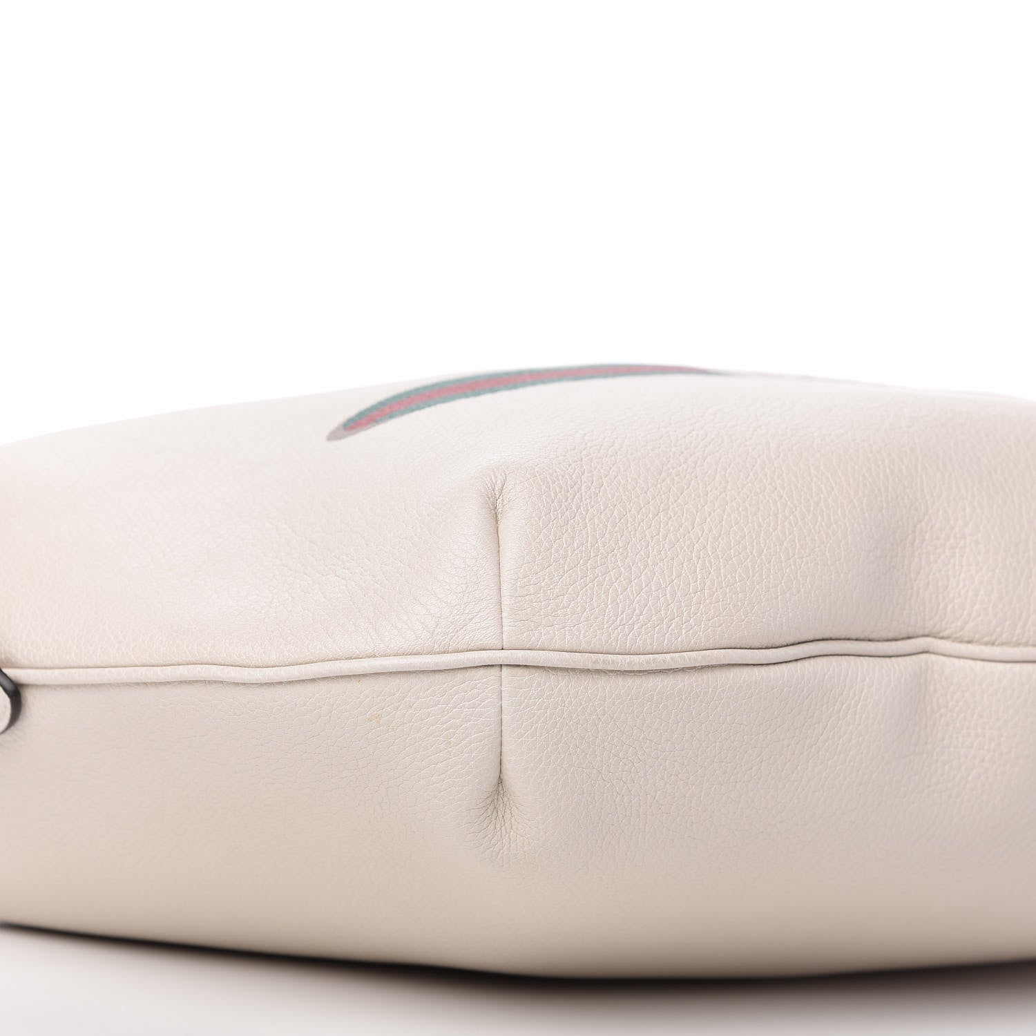 Gucci Grained Calfskin Logo Half Moon Hobo White 6 of 10