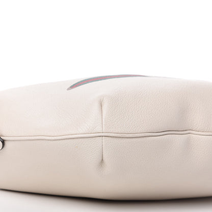 Gucci Grained Calfskin Logo Half Moon Hobo White 6 of 10