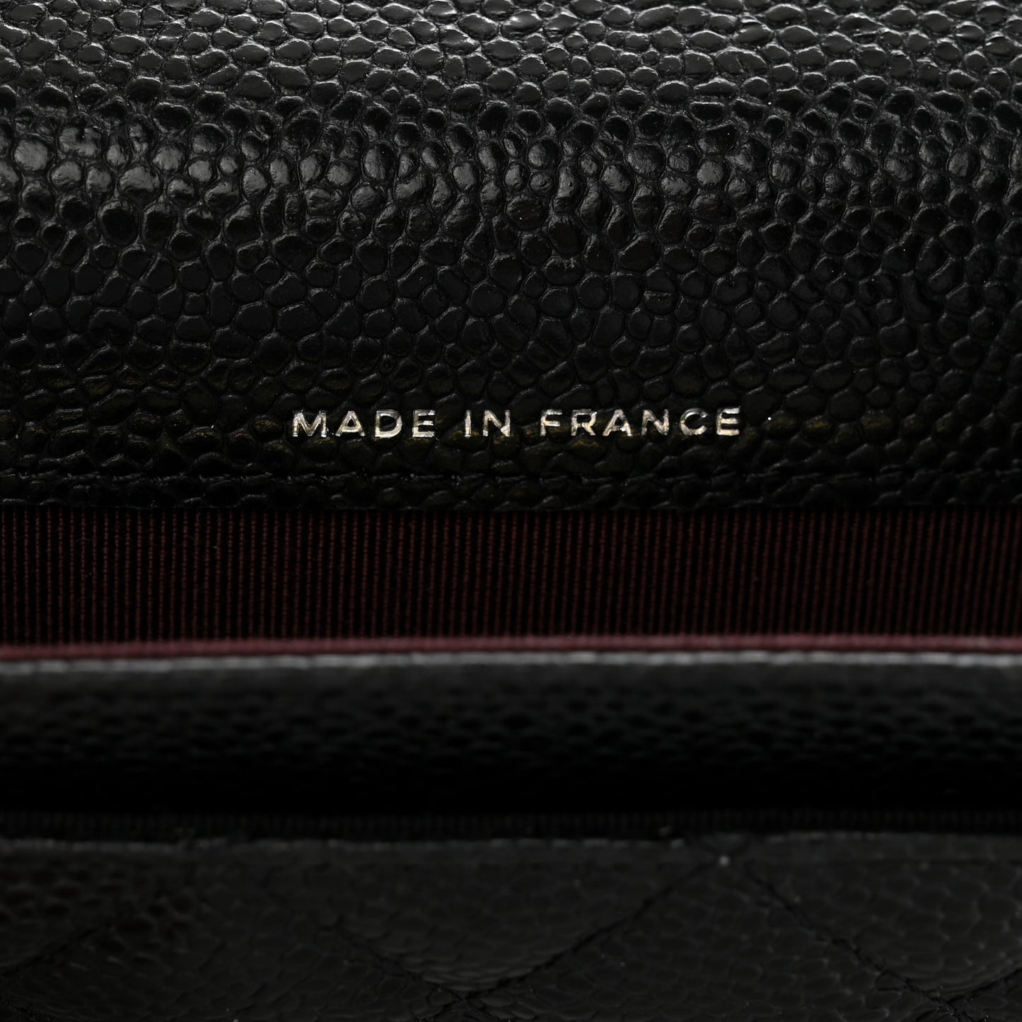Caviar Quilted Flap Card Holder Wallet Black