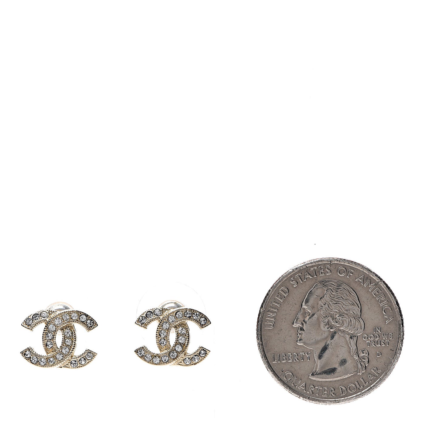 Crystal CC Earrings Gold