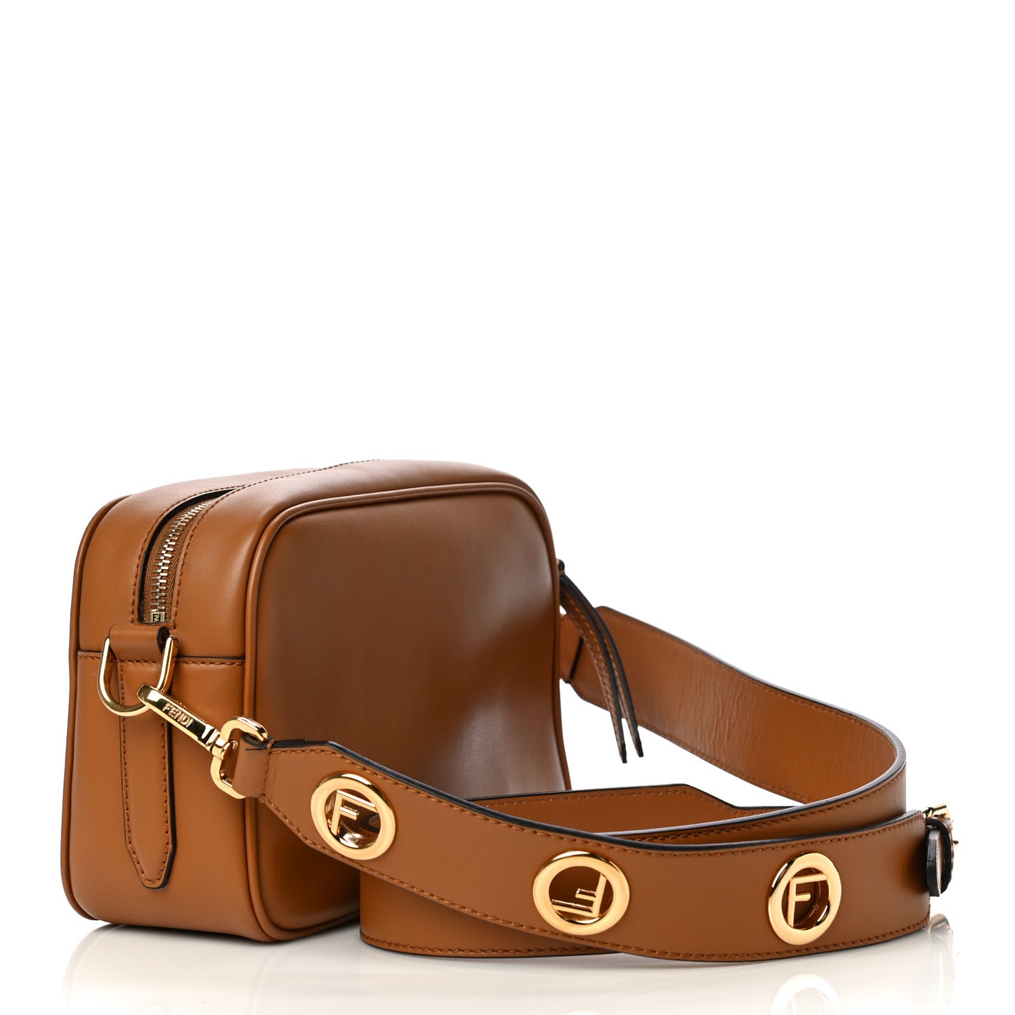 Vitello Century F is Fendi Camera Case Caramello