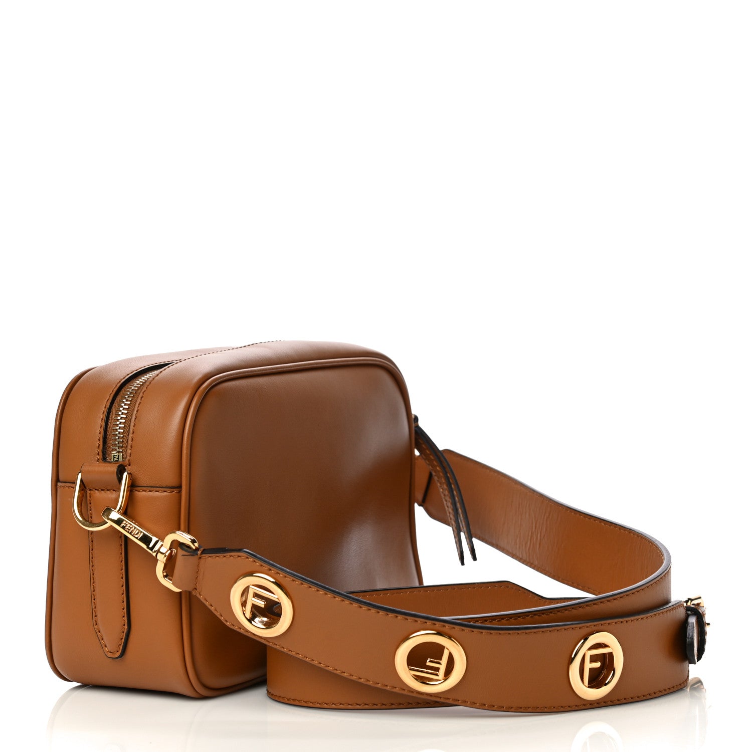 Fendi Vitello Century F is Fendi Camera Case Caramello 2 of 9