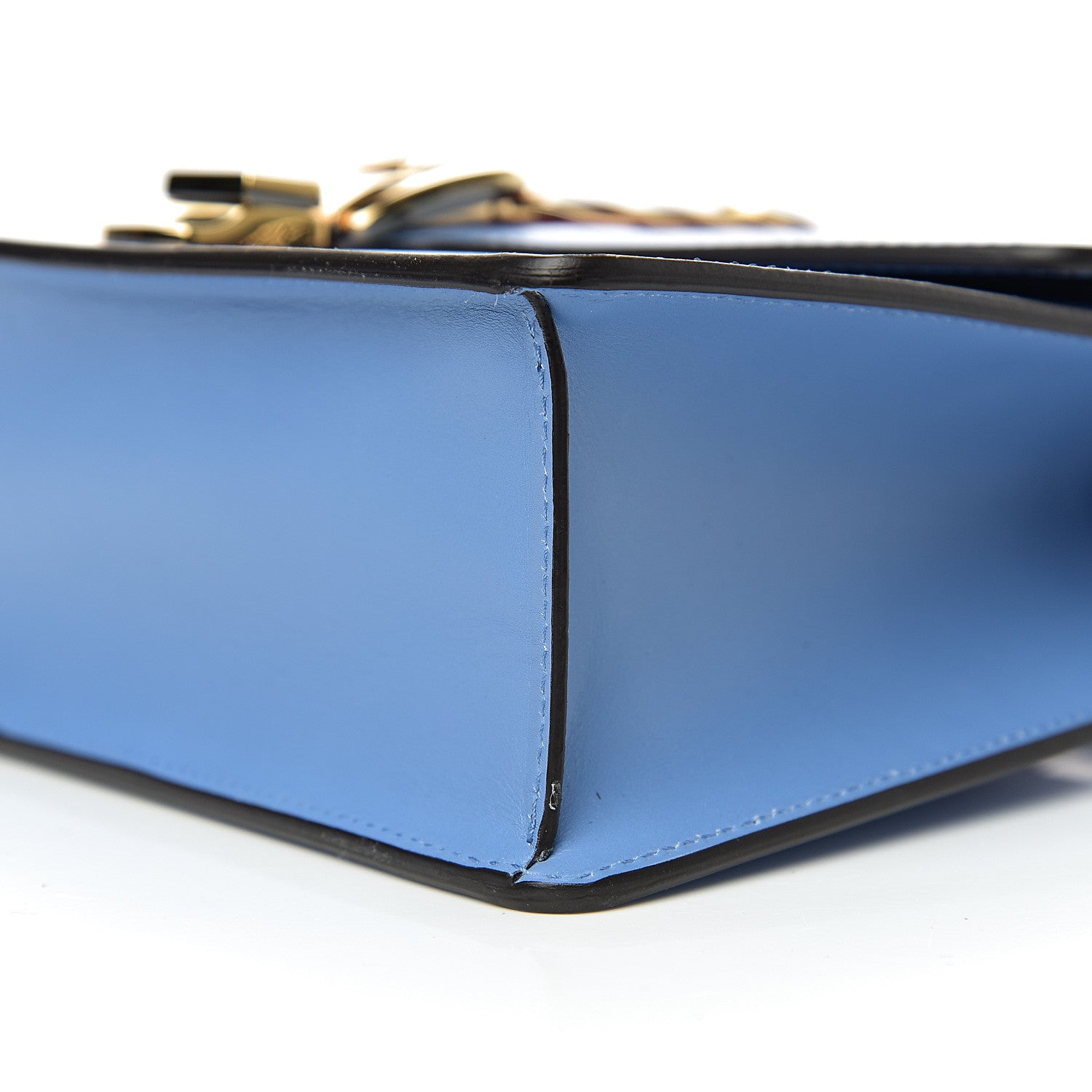 Gucci Calfskin Small Sylvie Shoulder Bag Clear Sky Blue 9 of 10