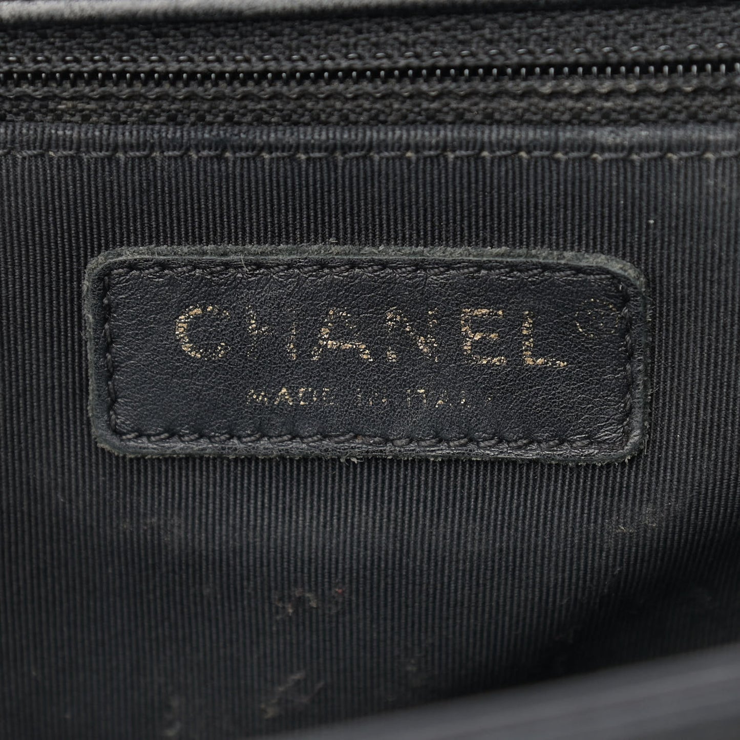 Lambskin Quilted Large Boy Flap Black