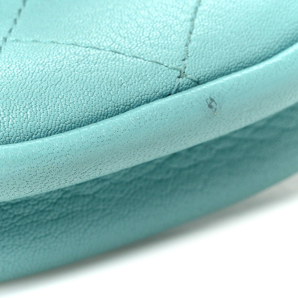 Chanel Goatskin Stitched Casual Trip Messenger Flap Light Blue 10 of 10