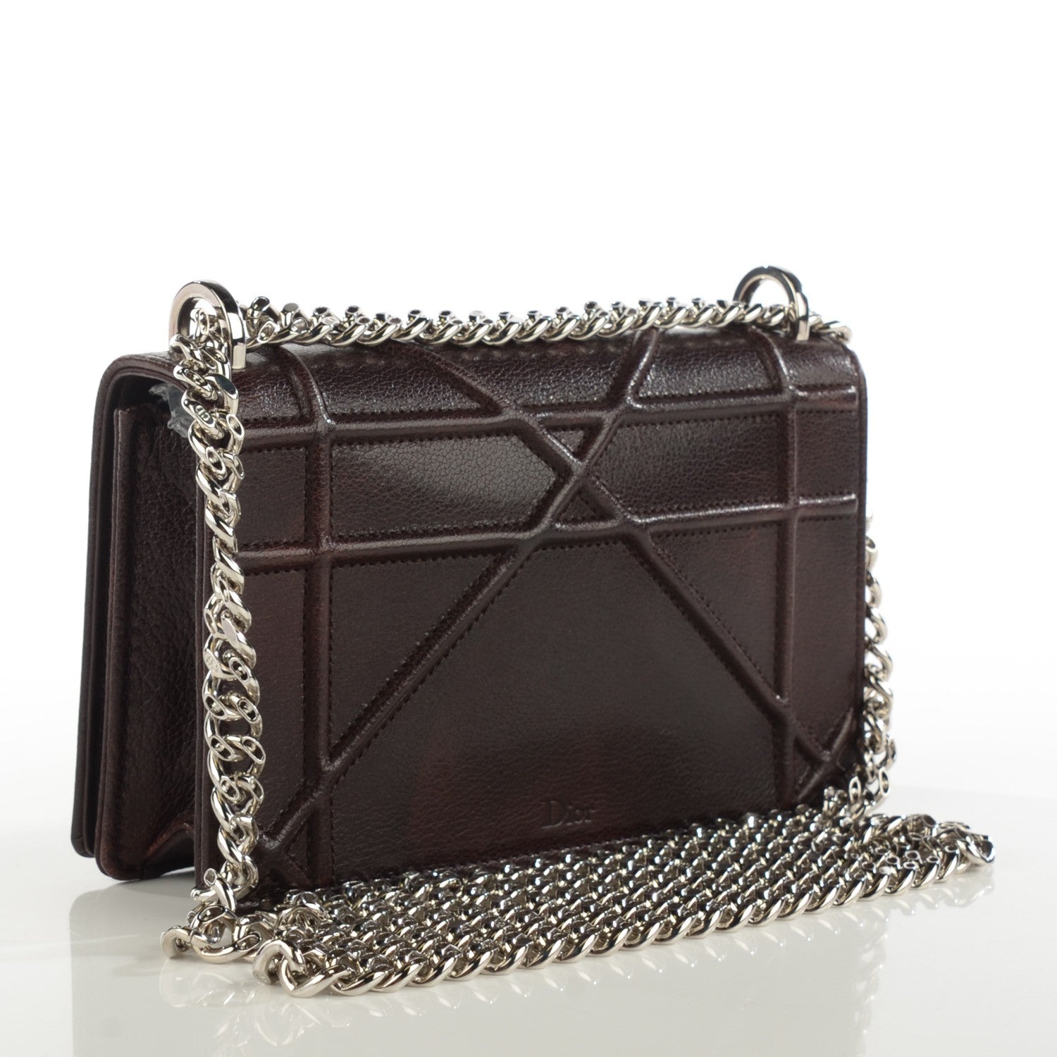 Christian Dior Calfskin Mini Diorama Flap Bag Brown 3 of 7