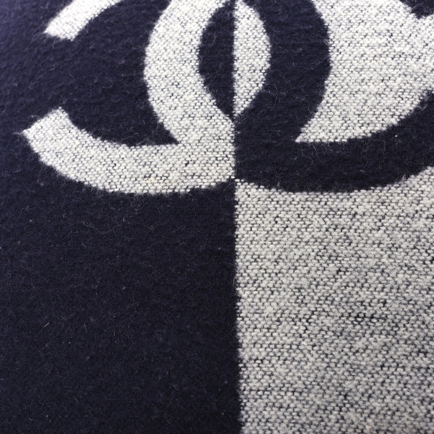 Merino Wool Cashmere CC Pillow Navy Grey