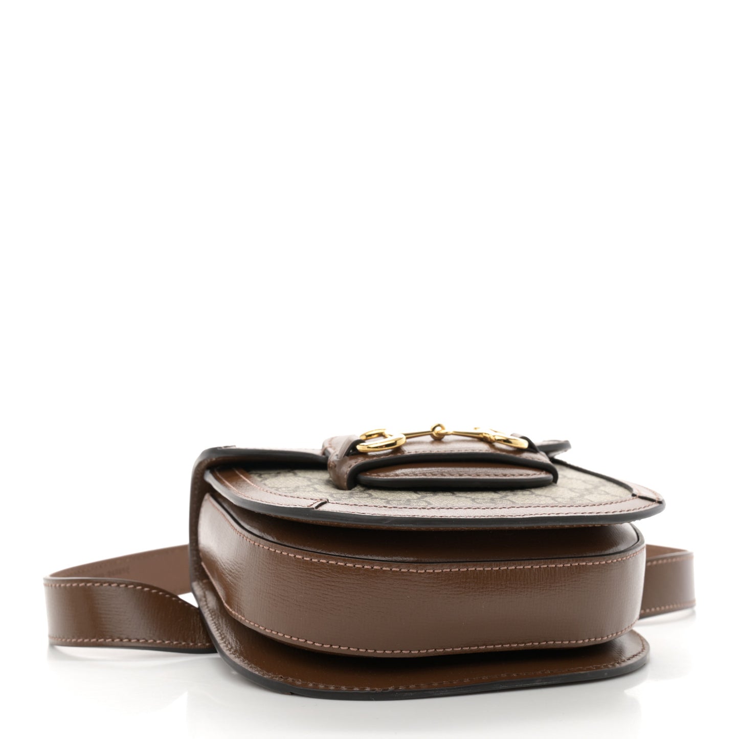 GG Supreme Monogram Horsebit 1955 Belt Bag Beige Brown Sugar
