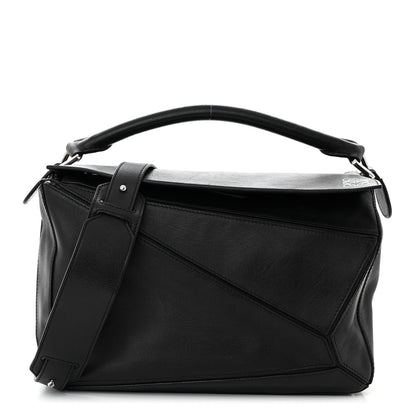 Loewe Calfskin Medium Puzzle Bag Black 1 of 11