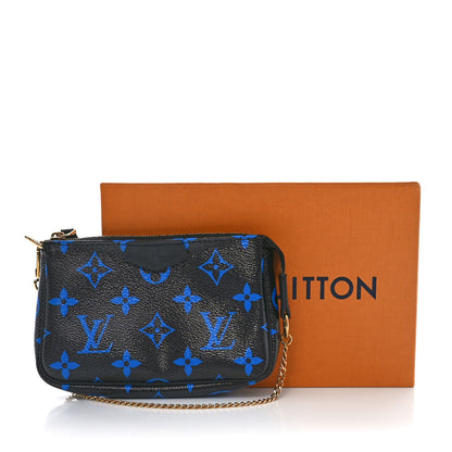 Louis Vuitton Colored Monogram Mini Pochette Accessories Blue Black 10 of 10