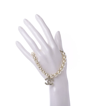 Chanel Pearl Crystal CC Bracelet Gold 2 of 5