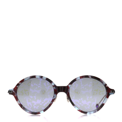 Christian Dior Acetate Leaf Print Umbrage Round Sunglasses Purple Foliage 2 of 8