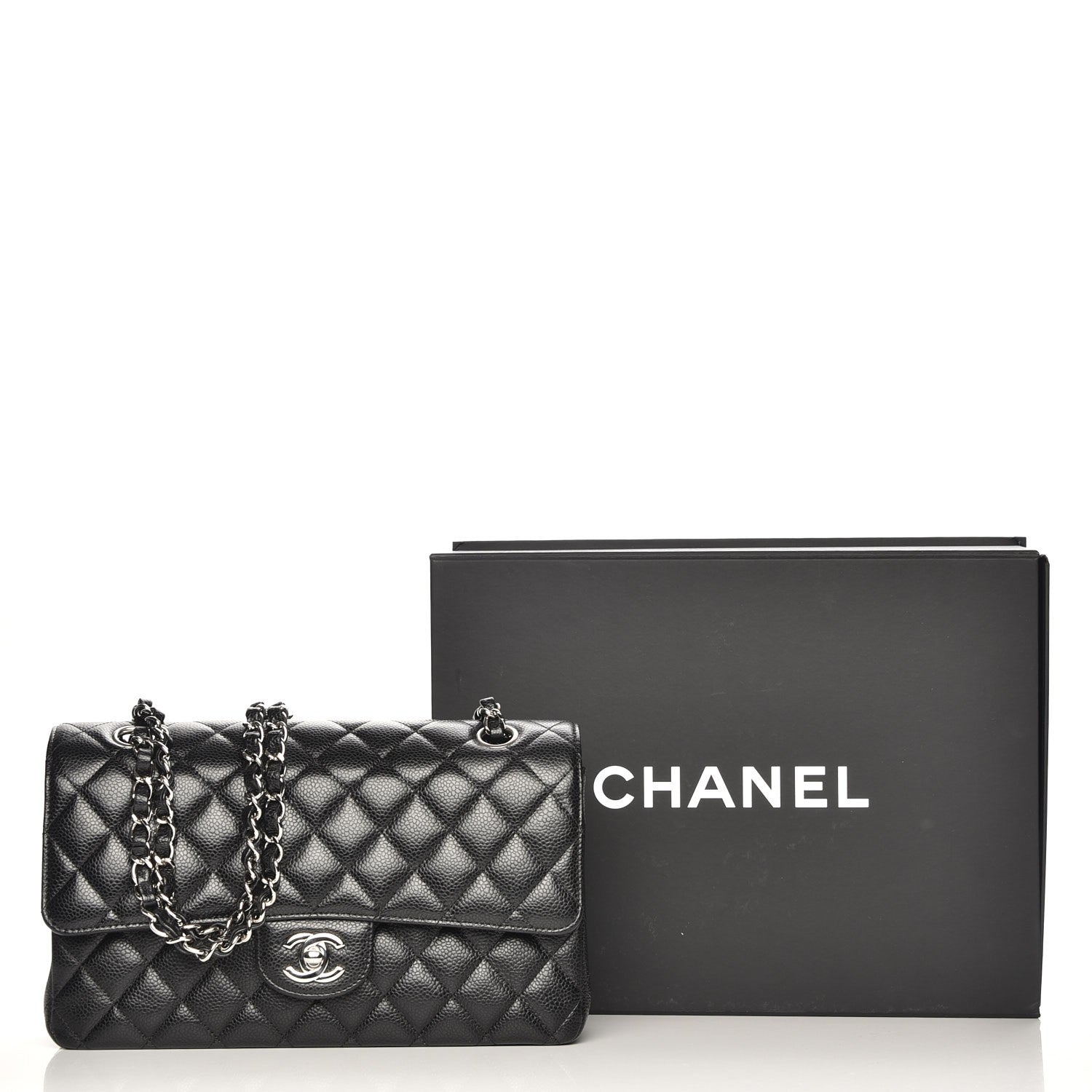 Chanel Caviar Quilted Medium Double Flap Black 8 of 8