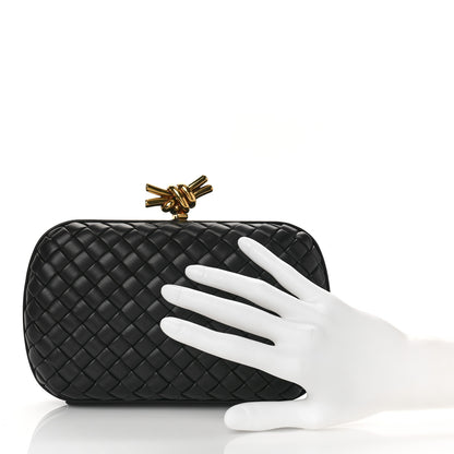 Bottega Veneta Nappa Intrecciato Knot Clutch Black 2 of 8