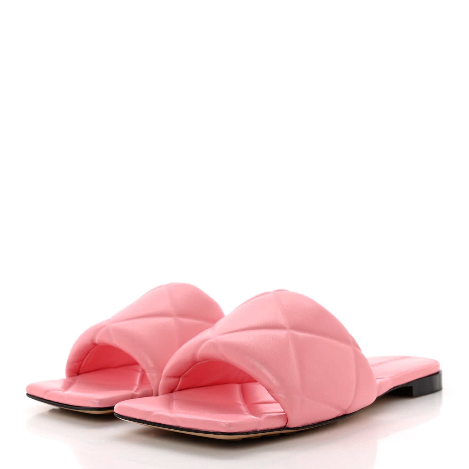 Bottega Veneta Nappa Quilted Rubber Lido Flat Sandals 38.5 Blossom 3 of 12
