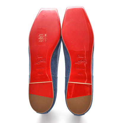 Christian Louboutin Denim Mamadrague Flats 40.5 Blue 5 of 9