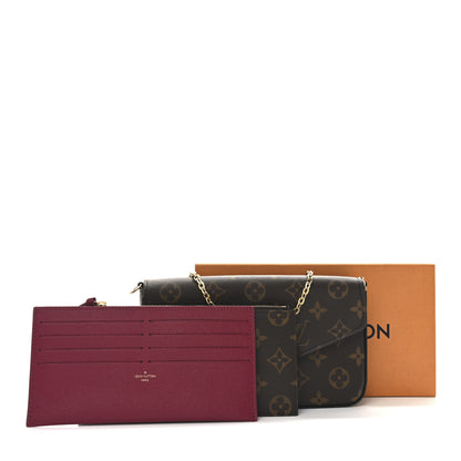 Louis Vuitton Monogram Pochette Felicie Chain Wallet Fuchsia 3 of 11
