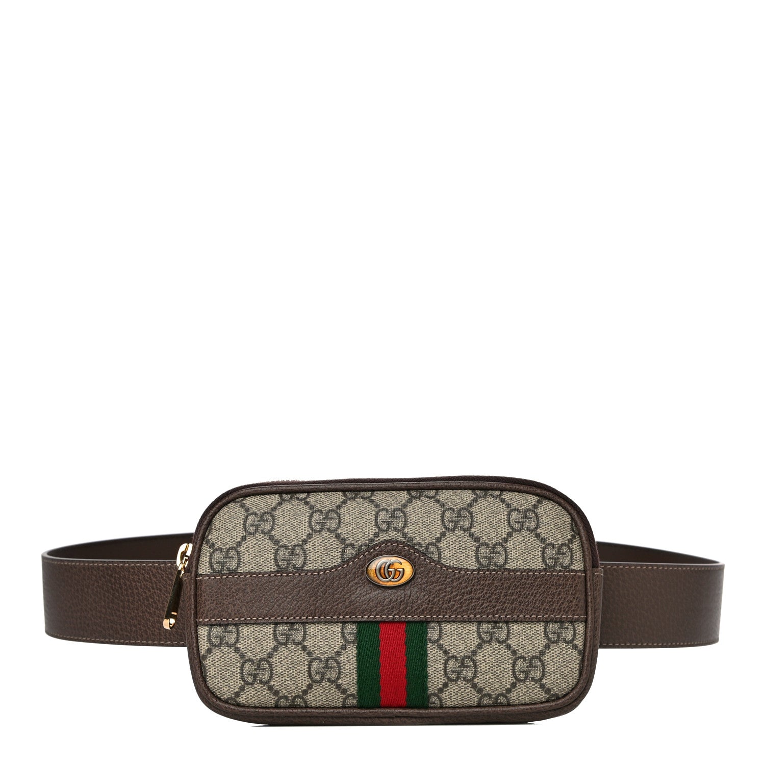 Gucci GG Supreme Monogram Ophidia Belted iPhone Case 95 39 Dark Brown 1 of 10