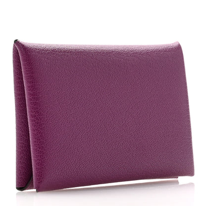 Hermes Chevre Mysore Calvi Card Case Anemone 3 of 8