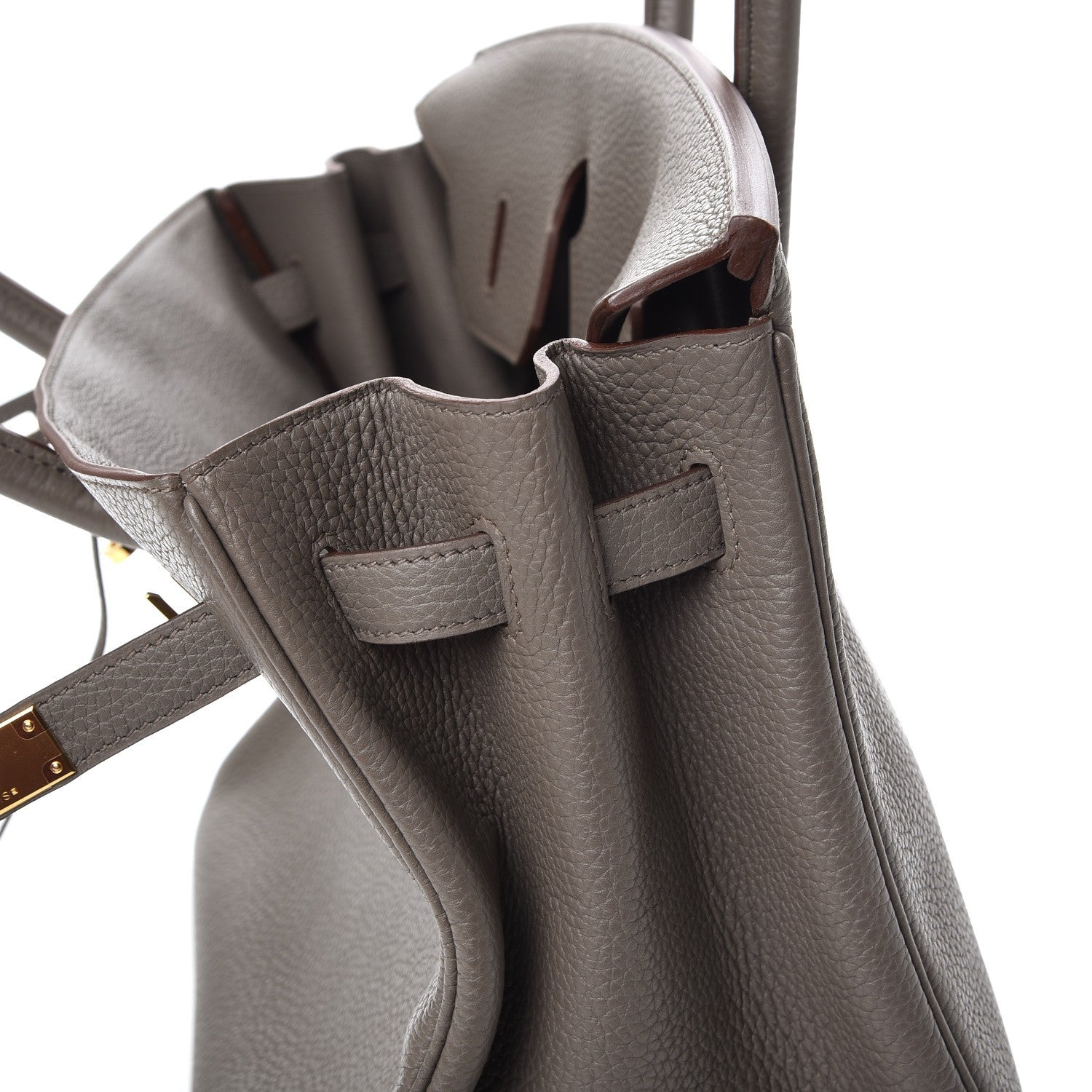 Hermes Taurillon Clemence Birkin 35 Etain 16 of 37