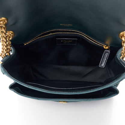 Saint Laurent Suede Monogram Medium Niki Chain Satchel Green 5 of 11