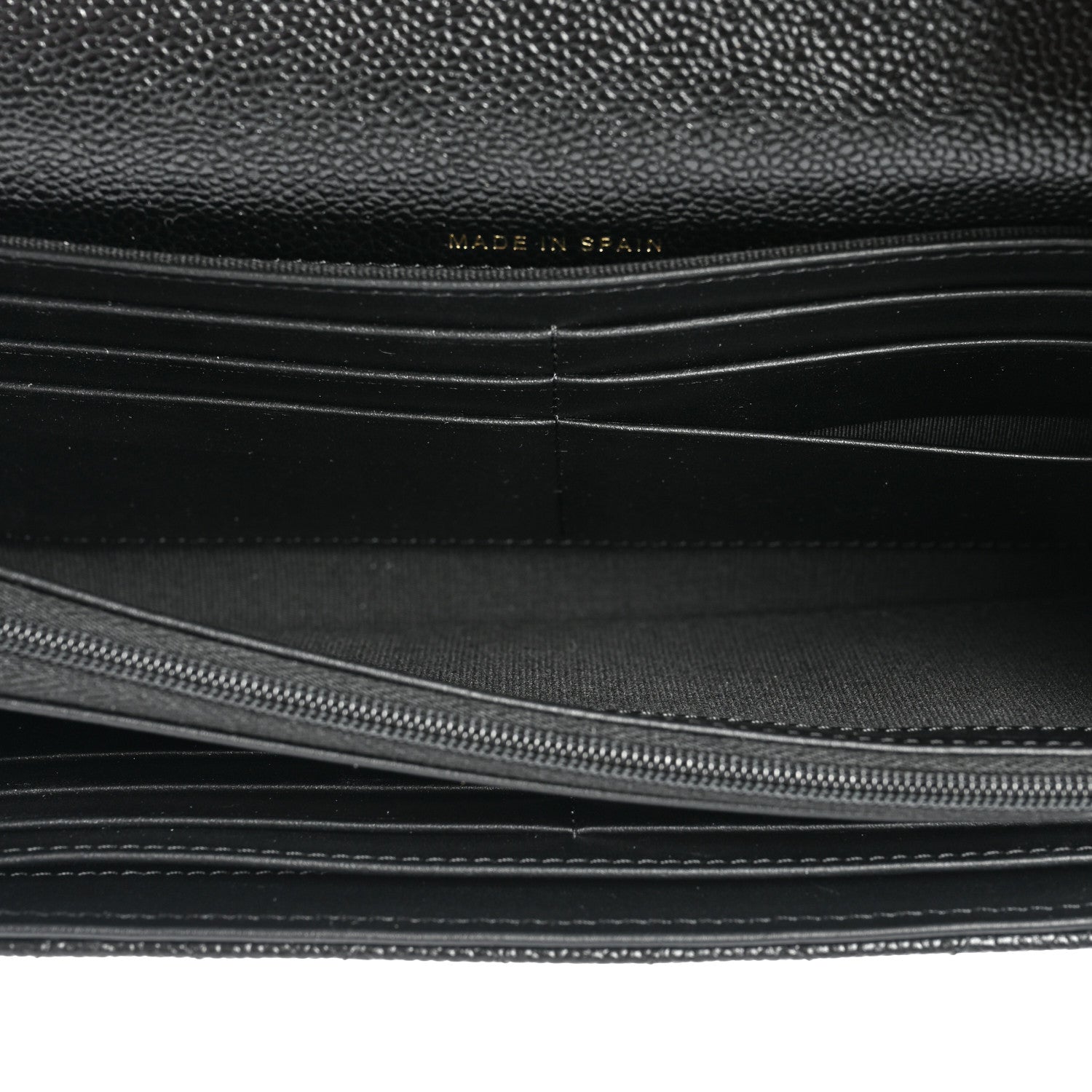 Chanel Caviar Quilted Multi Chain CC Large Gusset Flap Wallet Black 8 of 12