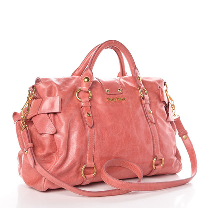 Miu Miu Vitello Lux Medium Bow Bag Rosa 4 of 16