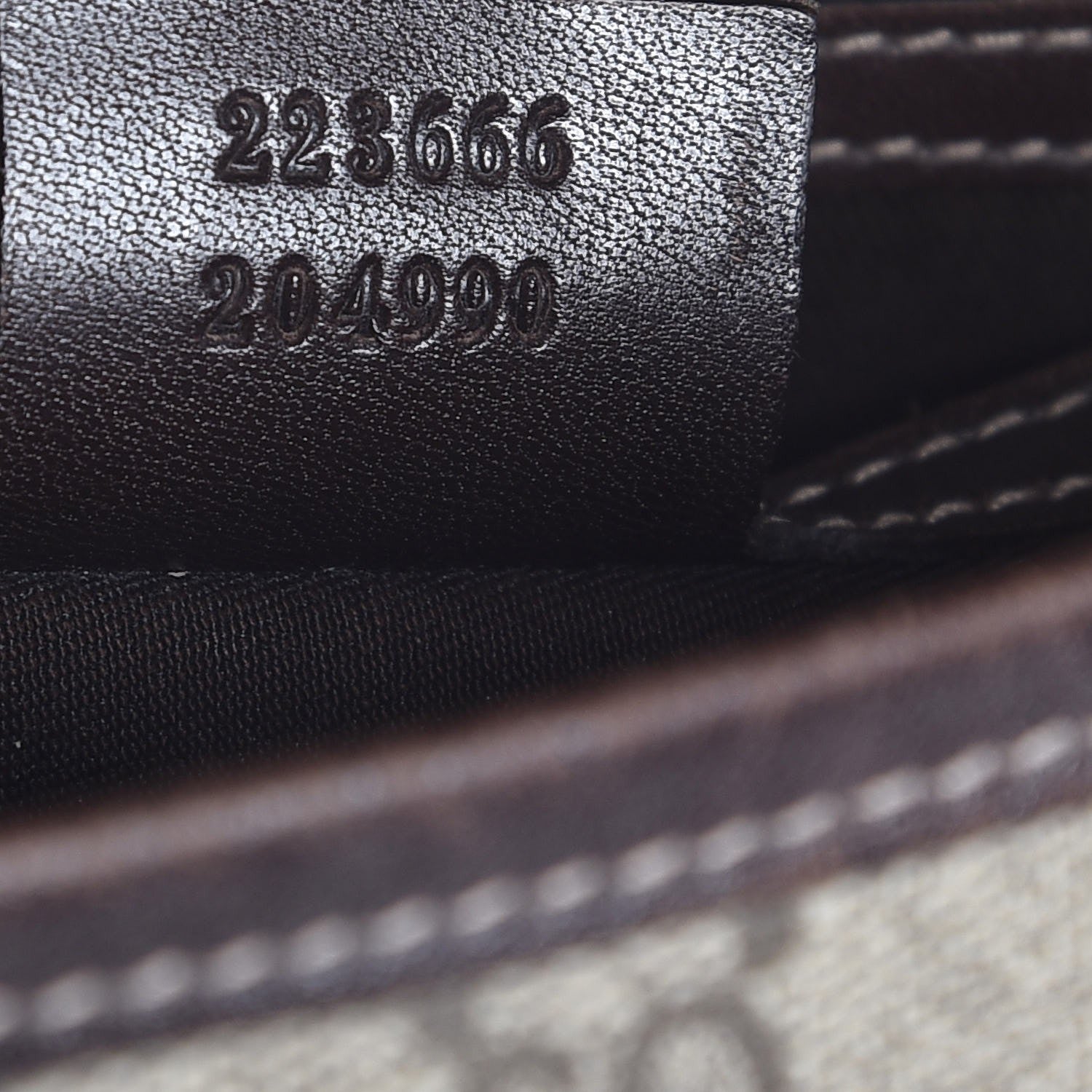 Gucci GG Supreme Monogram Selleria Calfskin Small Flap Messenger Bag Beige Ebony Cocoa Dark Chocolate 7 of 10