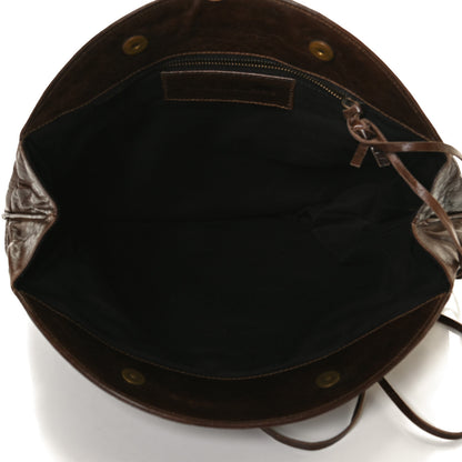 Balenciaga Chevre Classic Hardware Oval Clutch Truffle 8 of 25