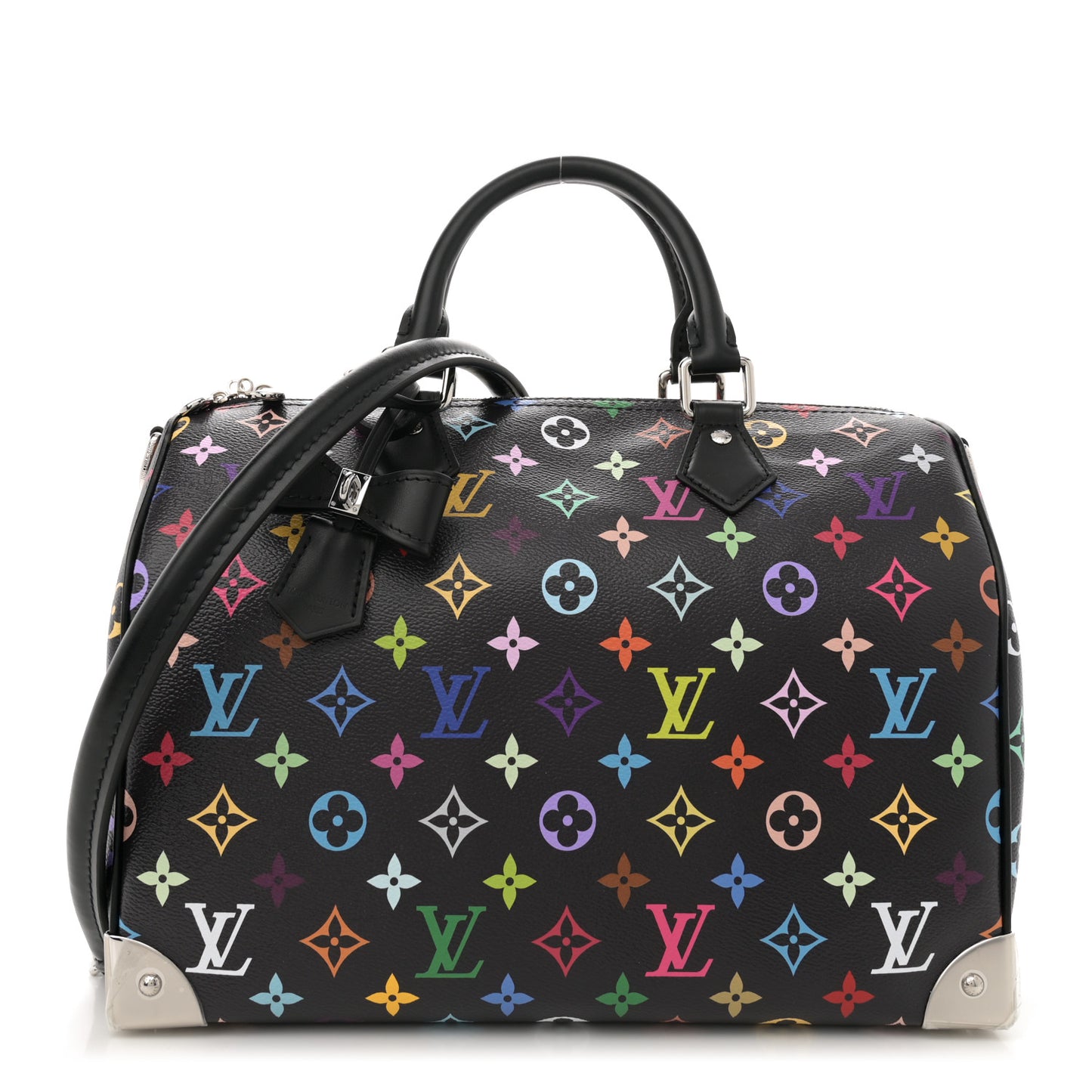 LV X TM Monogram Multicolor Speedy Soft 30 Black