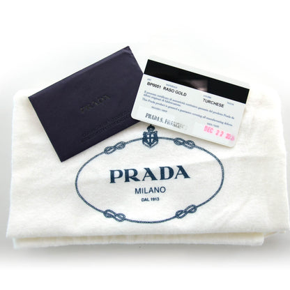 Prada Satin Frame Evening Bag Turchese 8 of 8