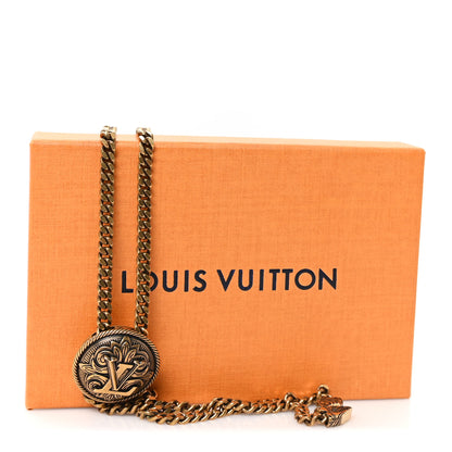 Louis Vuitton Metal LV Bolo Tie Gold 5 of 5