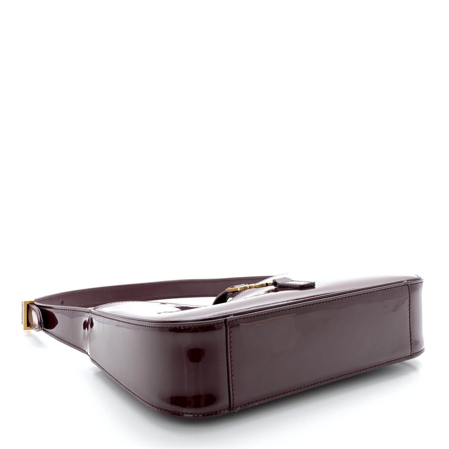 Saint Laurent Patent Le 5 A 7 Hobo Bordeaux 4 of 10