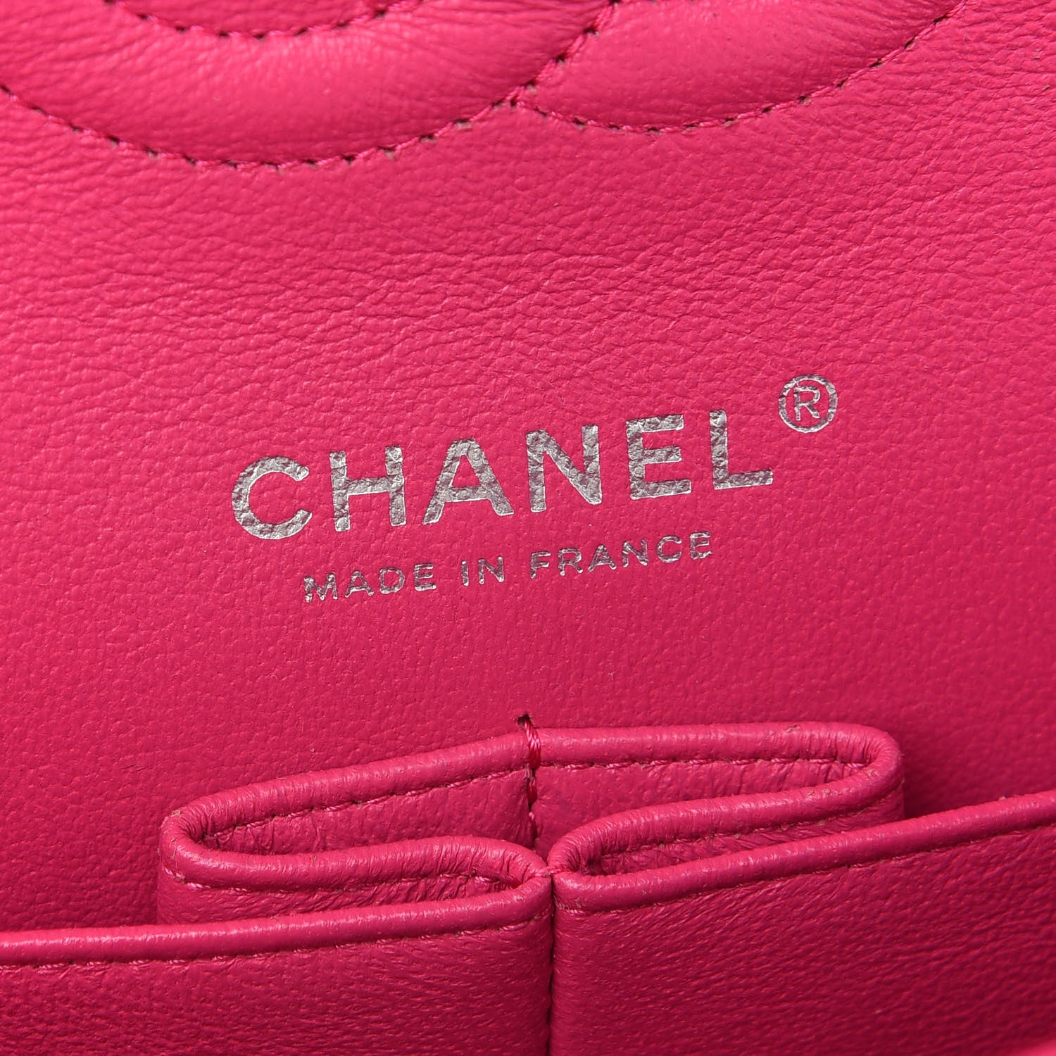 Chanel Lambskin Quilted Medium Double Flap Dark Pink 6 of 9