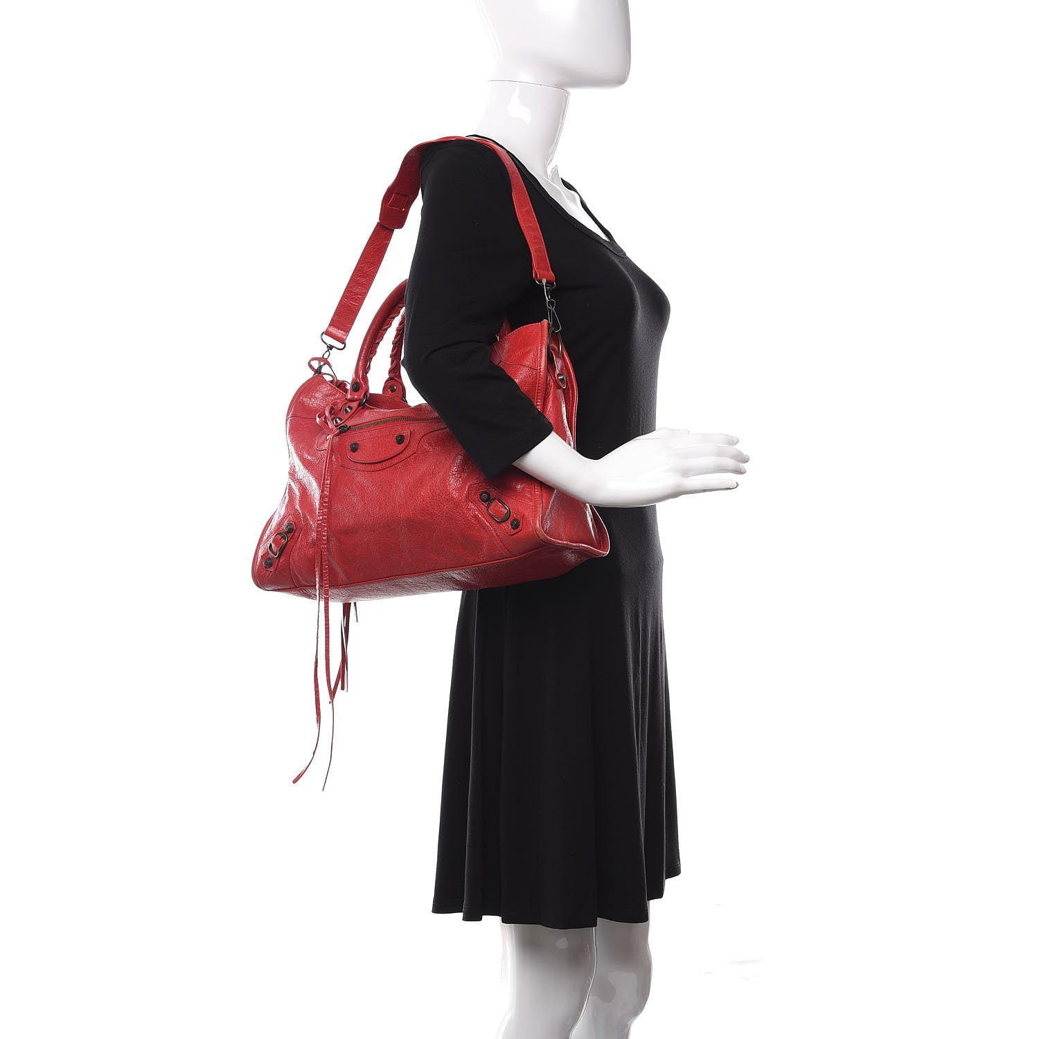Balenciaga Agneau Classic Hardware City Rouge Cardinal 2 of 12