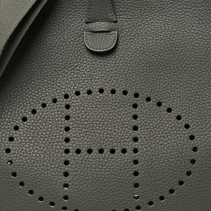 Hermes Taurillon Clemence Evelyne III PM Vert De Gris 4 of 10