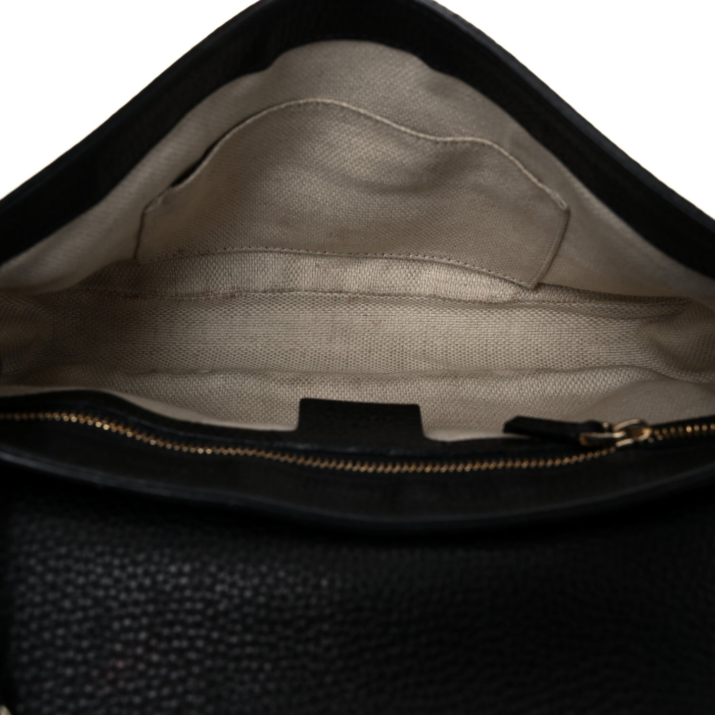 Pebbled Calfskin Medium Soho Flap Crossbody Black