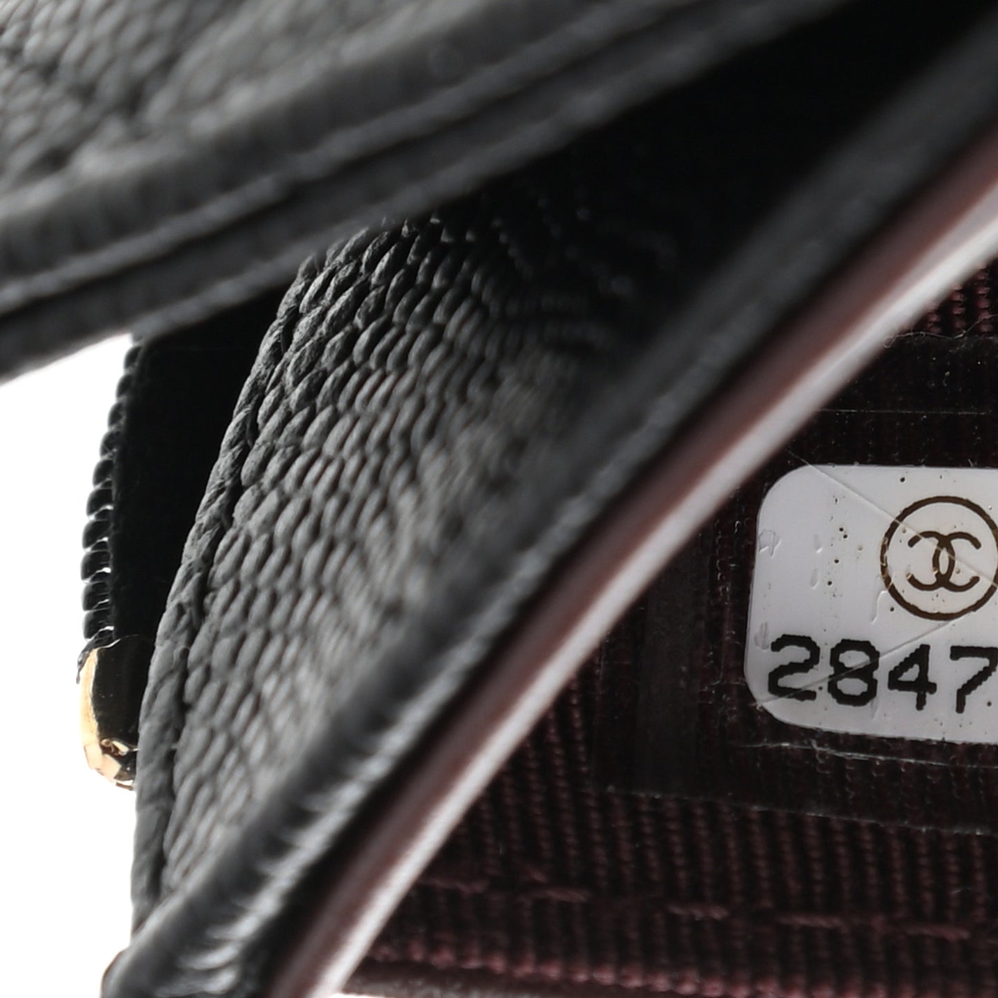 Caviar Quilted Small Flap Wallet Black