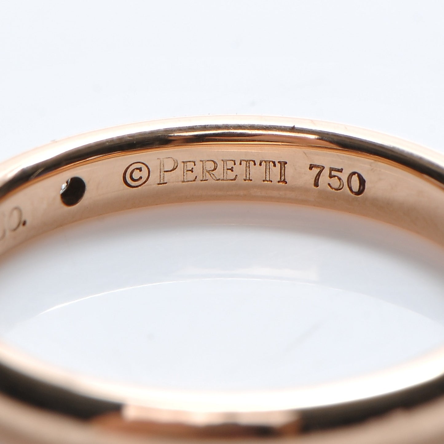 18K Rose Gold Diamond Elsa Peretti Band Ring 53 6.25