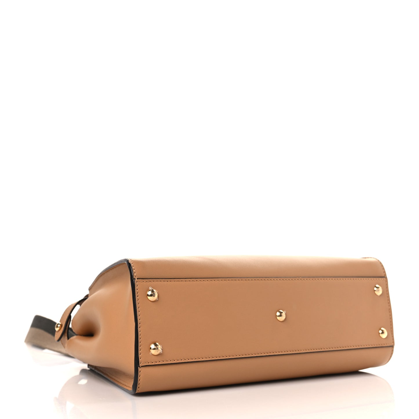 Vitello Seta Canvas FF Embroidered Medium Peekaboo Iconic Satchel Miele