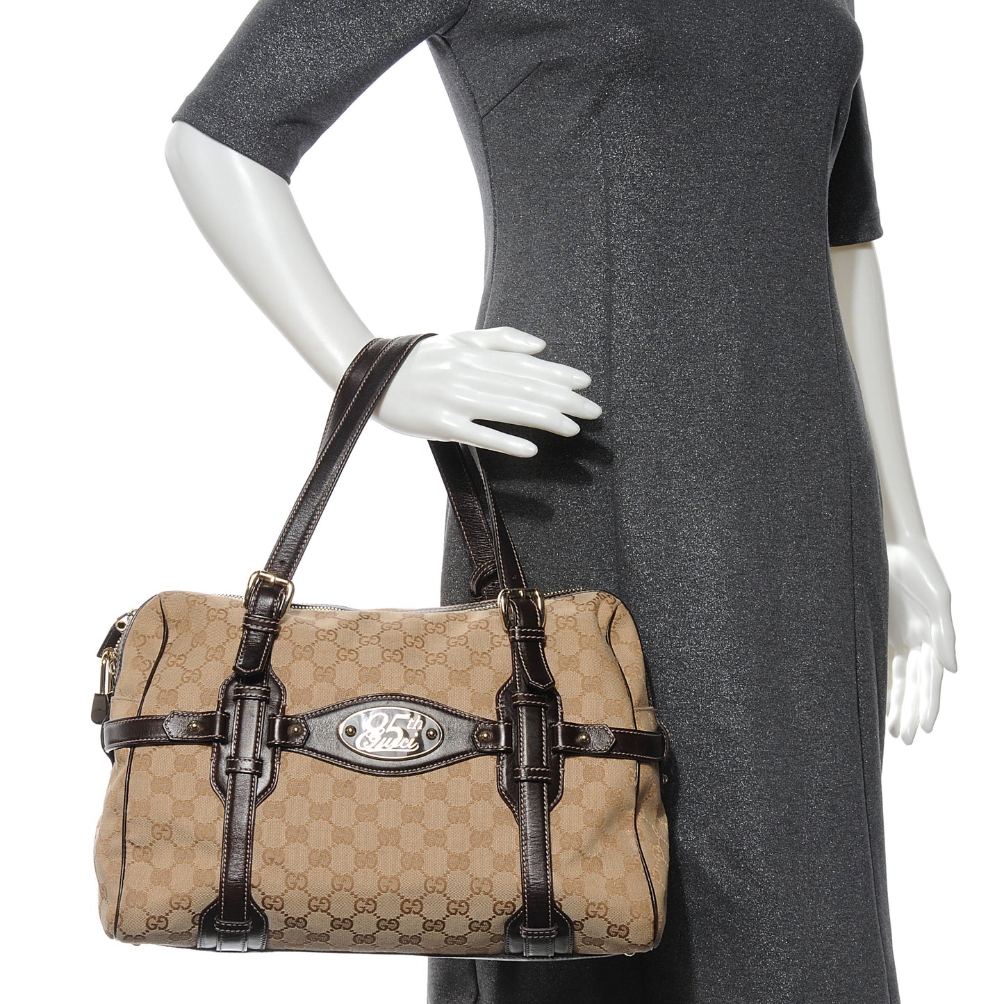 Monogram 85th Anniversary Boston Tote Brown