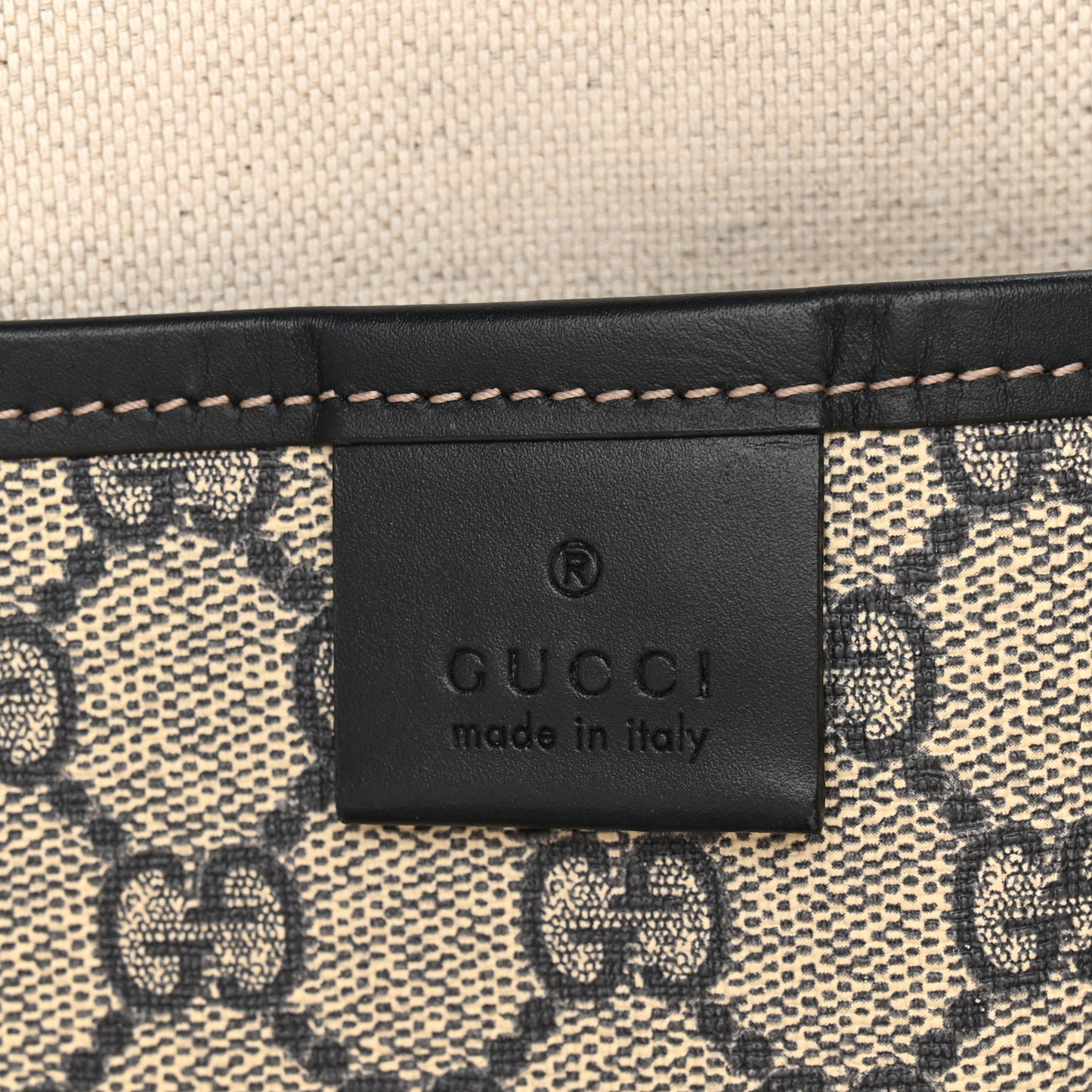 GG Plus Monogram Medium Signature Web Loop Tote Navy