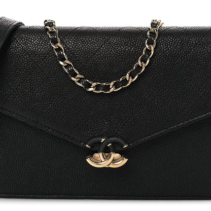 Chanel Grained Calfskin Quilted Cuba Wallet On Chain WOC Black 9 of 12