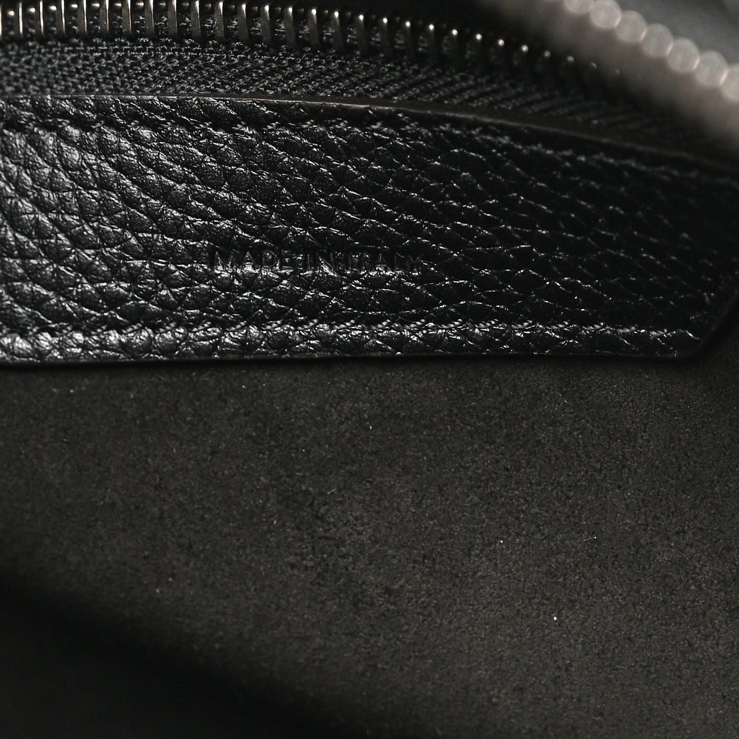 Drummed Calfskin Mini Luggage Black